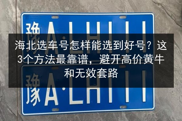 海北选车号怎样能选到好号?这3个方法最靠谱,避开高价黄牛和无效套路 第3张 海北选车号怎样能选到好号?这3个方法最靠谱,避开高价黄牛和无效套路 第3张