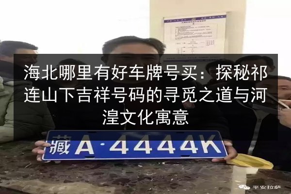 海北哪里有好车牌号买:探秘祁连山下吉祥号码的寻觅之道与河湟文化寓意 第3张 海北哪里有好车牌号买:探秘祁连山下吉祥号码的寻觅之道与河湟文化寓意 第3张