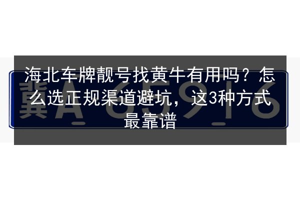 海北车牌靓号找黄牛有用吗？怎么选正规渠道避坑，这3种方式最靠谱 第2张