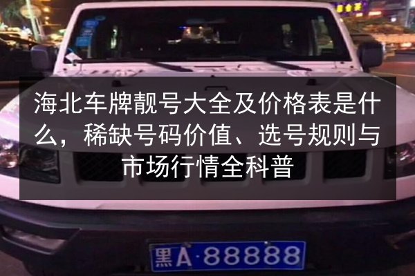 海北车牌靓号大全及价格表是什么，稀缺号码价值、选号规则与市场行情全科普 第2张