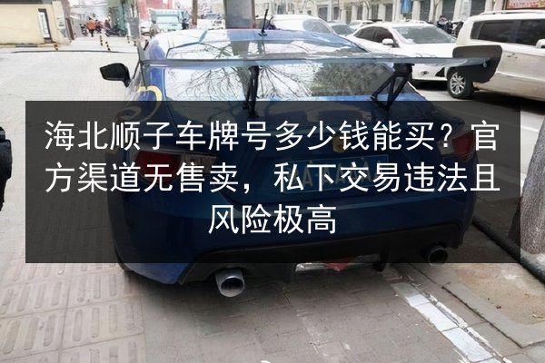 海北顺子车牌号多少钱能买？官方渠道无售卖，私下交易违法且风险极高 第2张