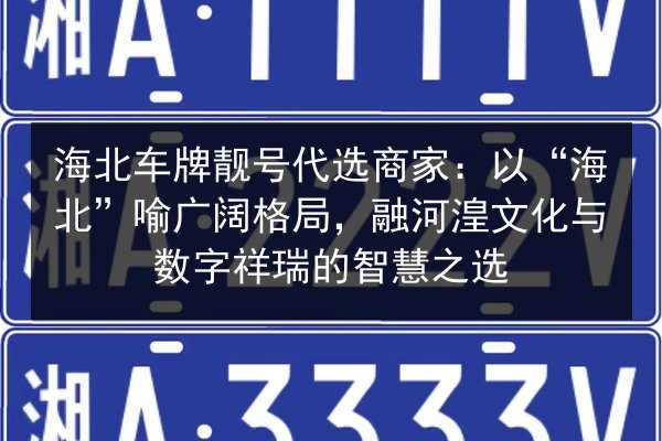 海北车牌靓号代选商家：以“海北”喻广阔格局，融河湟文化与数字祥瑞的智慧之选 第1张