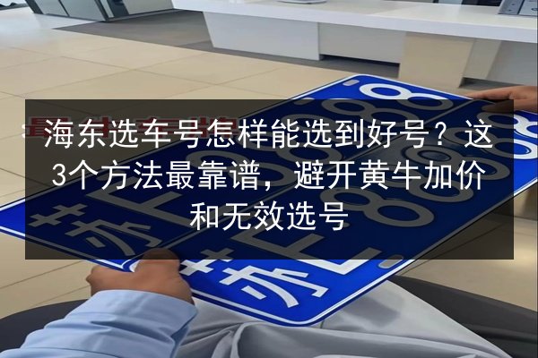 海东选车号怎样能选到好号？这3个方法最靠谱，避开黄牛加价和无效选号 第3张