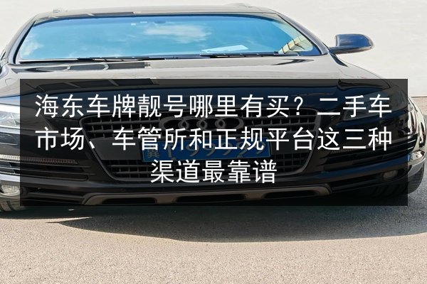 海东车牌靓号哪里有买？二手车市场、车管所和正规平台这三种渠道最靠谱 第3张