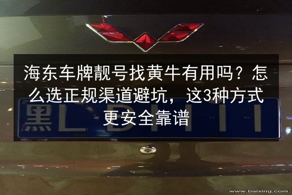 海东车牌靓号找黄牛有用吗?怎么选正规渠道避坑,这3种方式更安全靠谱 第2张 海东车牌靓号找黄牛有用吗?怎么选正规渠道避坑,这3种方式更安全靠谱 第2张