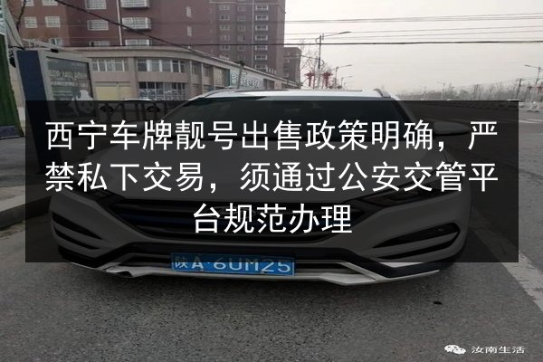 西宁车牌靓号出售政策明确，严禁私下交易，须通过公安交管平台规范办理 第1张