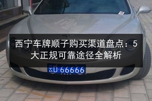 西宁车牌顺子购买渠道盘点：5大正规可靠途径全解析 第3张