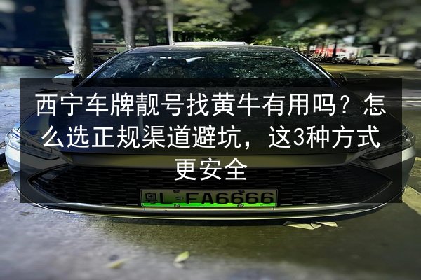 西宁车牌靓号找黄牛有用吗？怎么选正规渠道避坑，这3种方式更安全 第3张