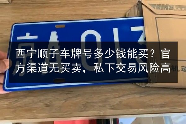 西宁顺子车牌号多少钱能买？官方渠道无买卖，私下交易风险高 第2张