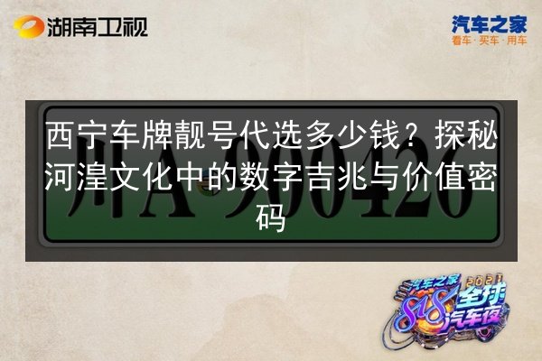 西宁车牌靓号代选多少钱？探秘河湟文化中的数字吉兆与价值密码