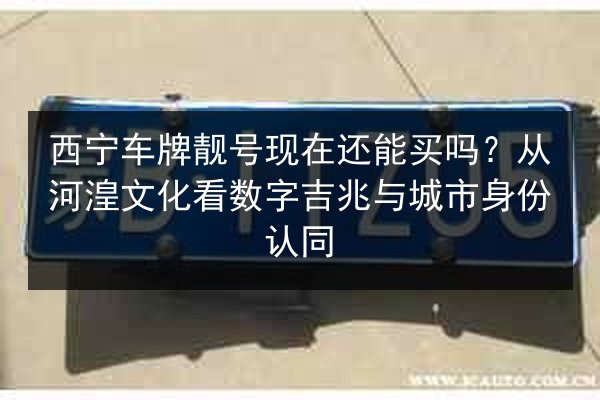 西宁车牌靓号现在还能买吗？从河湟文化看数字吉兆与城市身份认同 第2张