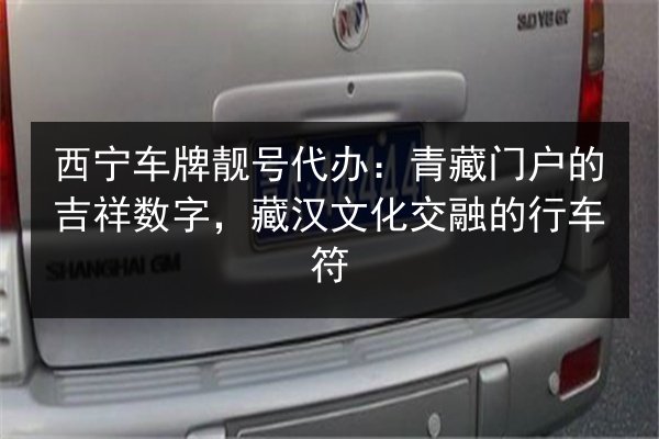 西宁车牌靓号代办:青藏门户的吉祥数字,藏汉文化交融的行车符 第2张 西宁车牌靓号代办:青藏门户的吉祥数字,藏汉文化交融的行车符 第2张