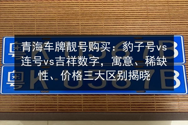 青海车牌靓号购买:豹子号vs连号vs吉祥数字,寓意、稀缺性、价格三大区别揭晓 第2张 青海车牌靓号购买:豹子号vs连号vs吉祥数字,寓意、稀缺性、价格三大区别揭晓 第2张