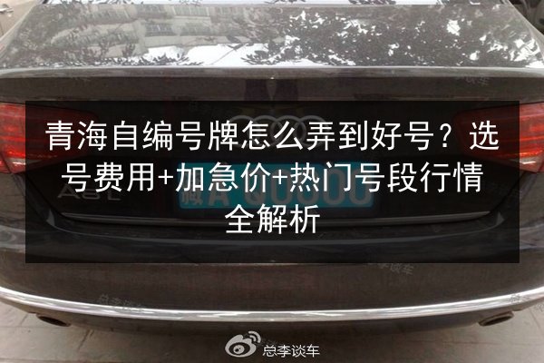 青海自编号牌怎么弄到好号？选号费用+加急价+热门号段行情全解析 第3张