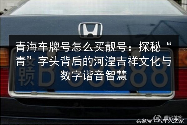 青海车牌号怎么买靓号:探秘“青”字头背后的河湟吉祥文化与数字谐音智慧 第2张 青海车牌号怎么买靓号:探秘“青”字头背后的河湟吉祥文化与数字谐音智慧 第2张
