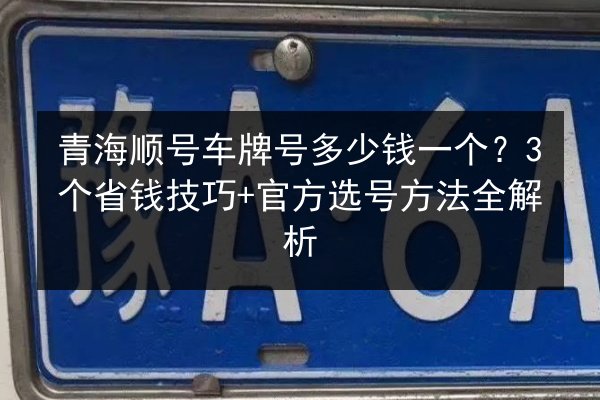 青海顺号车牌号多少钱一个?3个省钱技巧+官方选号方法全解析 第2张 青海顺号车牌号多少钱一个?3个省钱技巧+官方选号方法全解析 第2张