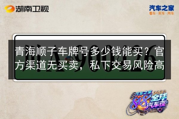 青海顺子车牌号多少钱能买?官方渠道无买卖,私下交易风险高 第2张 青海顺子车牌号多少钱能买?官方渠道无买卖,私下交易风险高 第2张