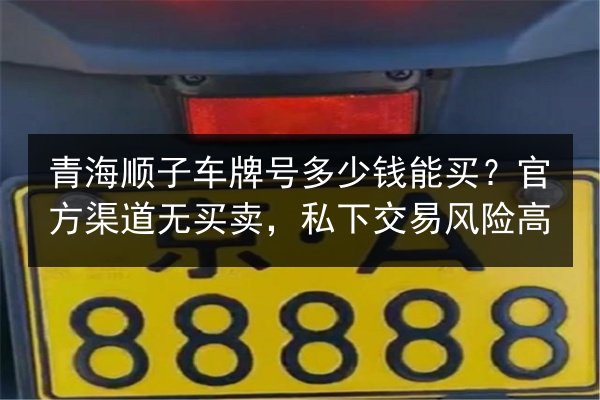 青海顺子车牌号多少钱能买?官方渠道无买卖,私下交易风险高 第3张 青海顺子车牌号多少钱能买?官方渠道无买卖,私下交易风险高 第3张