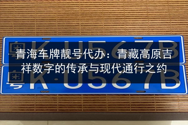 青海车牌靓号代办:青藏高原吉祥数字的传承与现代通行之约 第2张 青海车牌靓号代办:青藏高原吉祥数字的传承与现代通行之约 第2张