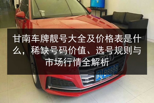 甘南车牌靓号大全及价格表是什么，稀缺号码价值、选号规则与市场行情全解析 第2张