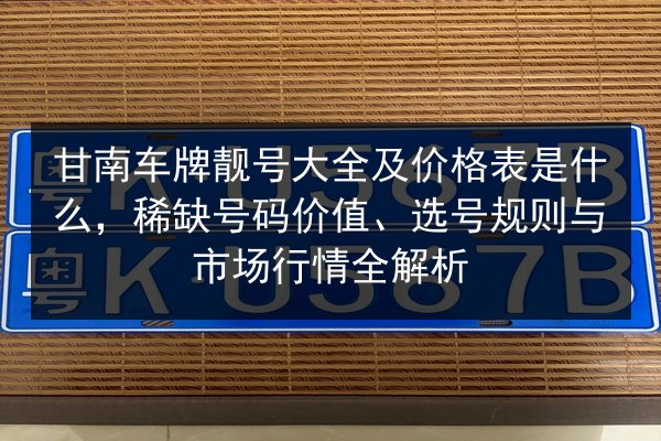 甘南车牌靓号大全及价格表是什么，稀缺号码价值、选号规则与市场行情全解析 第3张