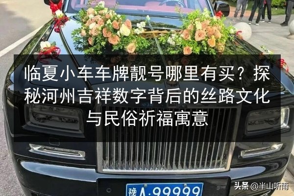 临夏小车车牌靓号哪里有买?探秘河州吉祥数字背后的丝路文化与民俗祈福寓意 第3张 临夏小车车牌靓号哪里有买?探秘河州吉祥数字背后的丝路文化与民俗祈福寓意 第3张