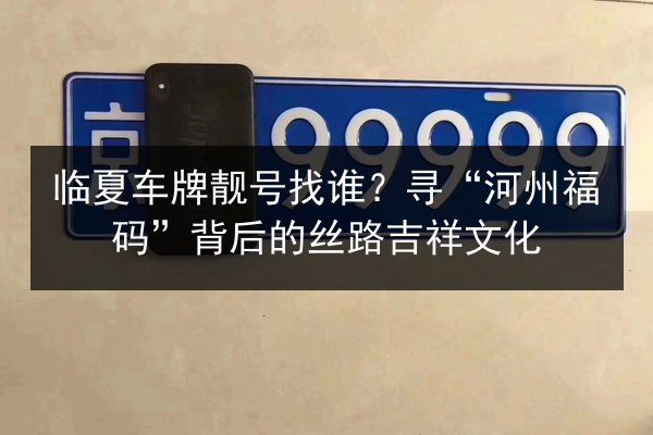 临夏车牌靓号找谁？寻“河州福码”背后的丝路吉祥文化 第2张