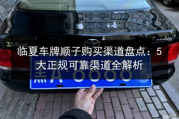临夏车牌顺子购买渠道盘点：5大正规可靠渠道全解析