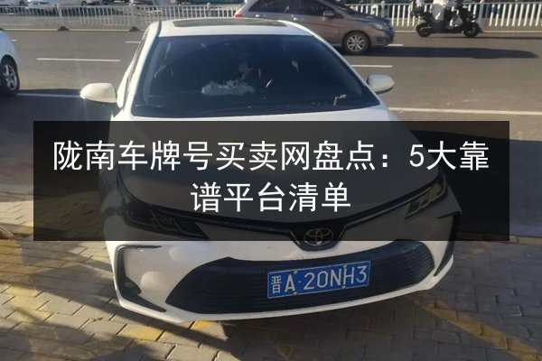 陇南车牌号买卖网盘点：5大靠谱平台清单 第2张