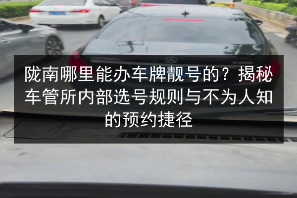 陇南哪里能办车牌靓号的?揭秘车管所内部选号规则与不为人知的预约捷径 第2张 陇南哪里能办车牌靓号的?揭秘车管所内部选号规则与不为人知的预约捷径 第2张