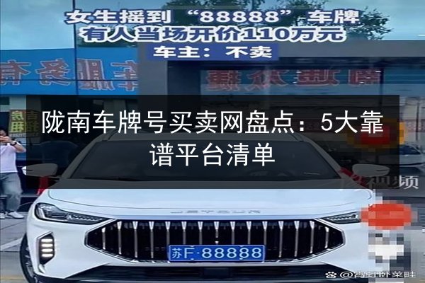 陇南车牌号买卖网盘点：5大靠谱平台清单 第3张