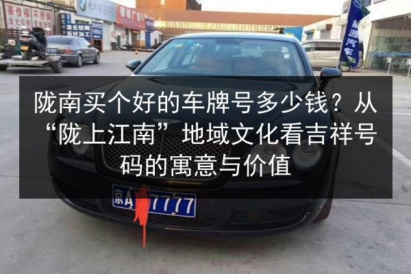 陇南买个好的车牌号多少钱?从“陇上江南”地域文化看吉祥号码的寓意与价值 第2张 陇南买个好的车牌号多少钱?从“陇上江南”地域文化看吉祥号码的寓意与价值 第2张