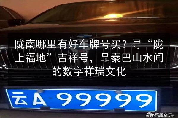陇南哪里有好车牌号买？寻“陇上福地”吉祥号，品秦巴山水间的数字祥瑞文化 第2张