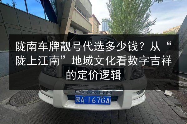 陇南车牌靓号代选多少钱？从“陇上江南”地域文化看数字吉祥的定价逻辑 第3张