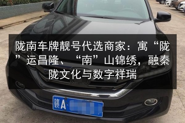 陇南车牌靓号代选商家：寓“陇”运昌隆、“南”山锦绣，融秦陇文化与数字祥瑞