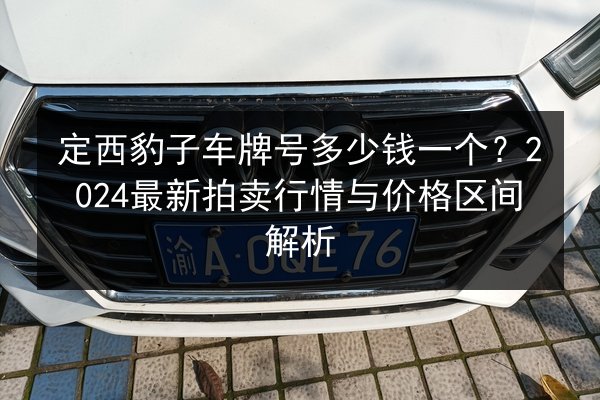 定西豹子车牌号多少钱一个?2024最新拍卖行情与价格区间解析 第3张 定西豹子车牌号多少钱一个?2024最新拍卖行情与价格区间解析 第3张
