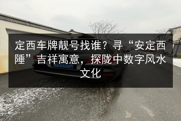 定西车牌靓号找谁？寻“安定西陲”吉祥寓意，探陇中数字风水文化 第2张