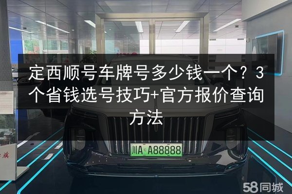 定西顺号车牌号多少钱一个？3个省钱选号技巧+官方报价查询方法 第2张