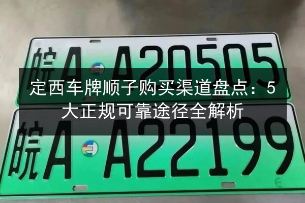 定西车牌顺子购买渠道盘点:5大正规可靠途径全解析 第3张 定西车牌顺子购买渠道盘点:5大正规可靠途径全解析 第3张