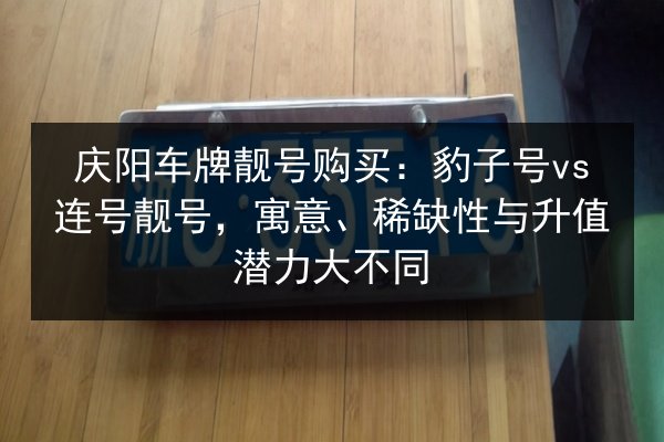 庆阳车牌靓号购买：豹子号vs连号靓号，寓意、稀缺性与升值潜力大不同 第2张