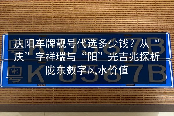 庆阳车牌靓号代选多少钱？从“庆”字祥瑞与“阳”光吉兆探析陇东数字风水价值 第2张