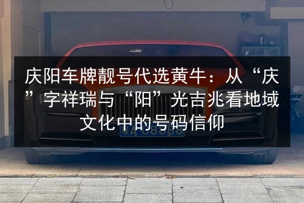 庆阳车牌靓号代选黄牛：从“庆”字祥瑞与“阳”光吉兆看地域文化中的号码信仰 第3张