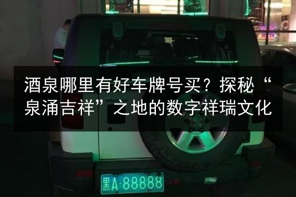 酒泉哪里有好车牌号买?探秘“泉涌吉祥”之地的数字祥瑞文化 第2张 酒泉哪里有好车牌号买?探秘“泉涌吉祥”之地的数字祥瑞文化 第2张