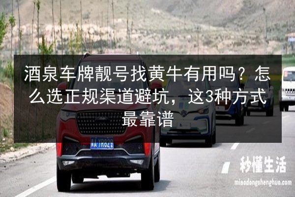 酒泉车牌靓号找黄牛有用吗？怎么选正规渠道避坑，这3种方式最靠谱 第3张