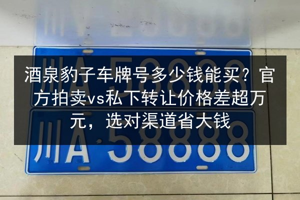酒泉豹子车牌号多少钱能买？官方拍卖vs私下转让价格差超万元，选对渠道省大钱 第3张