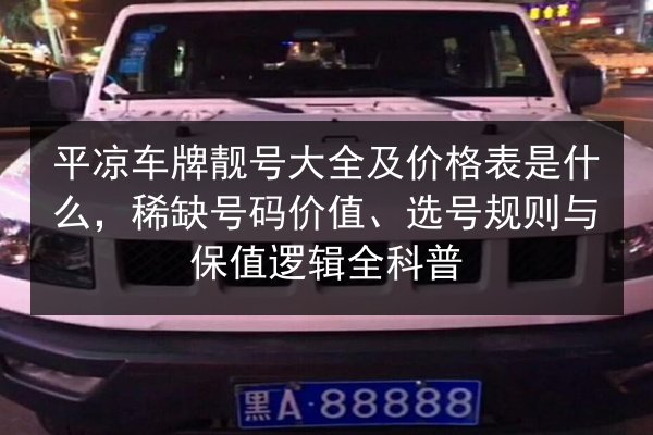 平凉车牌靓号大全及价格表是什么,稀缺号码价值、选号规则与保值逻辑全科普 第3张 平凉车牌靓号大全及价格表是什么,稀缺号码价值、选号规则与保值逻辑全科普 第3张