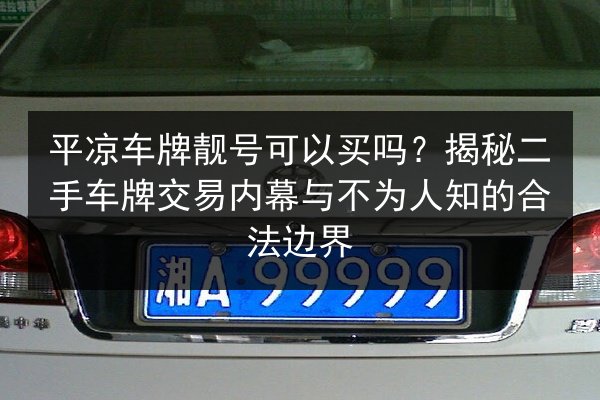 平凉车牌靓号可以买吗?揭秘二手车牌交易内幕与不为人知的合法边界 第3张 平凉车牌靓号可以买吗?揭秘二手车牌交易内幕与不为人知的合法边界 第3张
