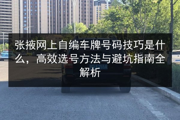 张掖网上自编车牌号码技巧是什么，高效选号方法与避坑指南全解析 第2张