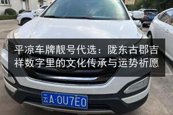 平凉车牌靓号代选:陇东古郡吉祥数字里的文化传承与运势祈愿 第3张 平凉车牌靓号代选:陇东古郡吉祥数字里的文化传承与运势祈愿 第3张
