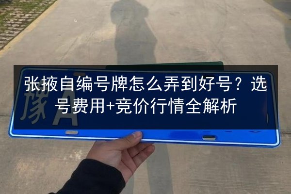 张掖自编号牌怎么弄到好号?选号费用+竞价行情全解析 第3张 张掖自编号牌怎么弄到好号?选号费用+竞价行情全解析 第3张